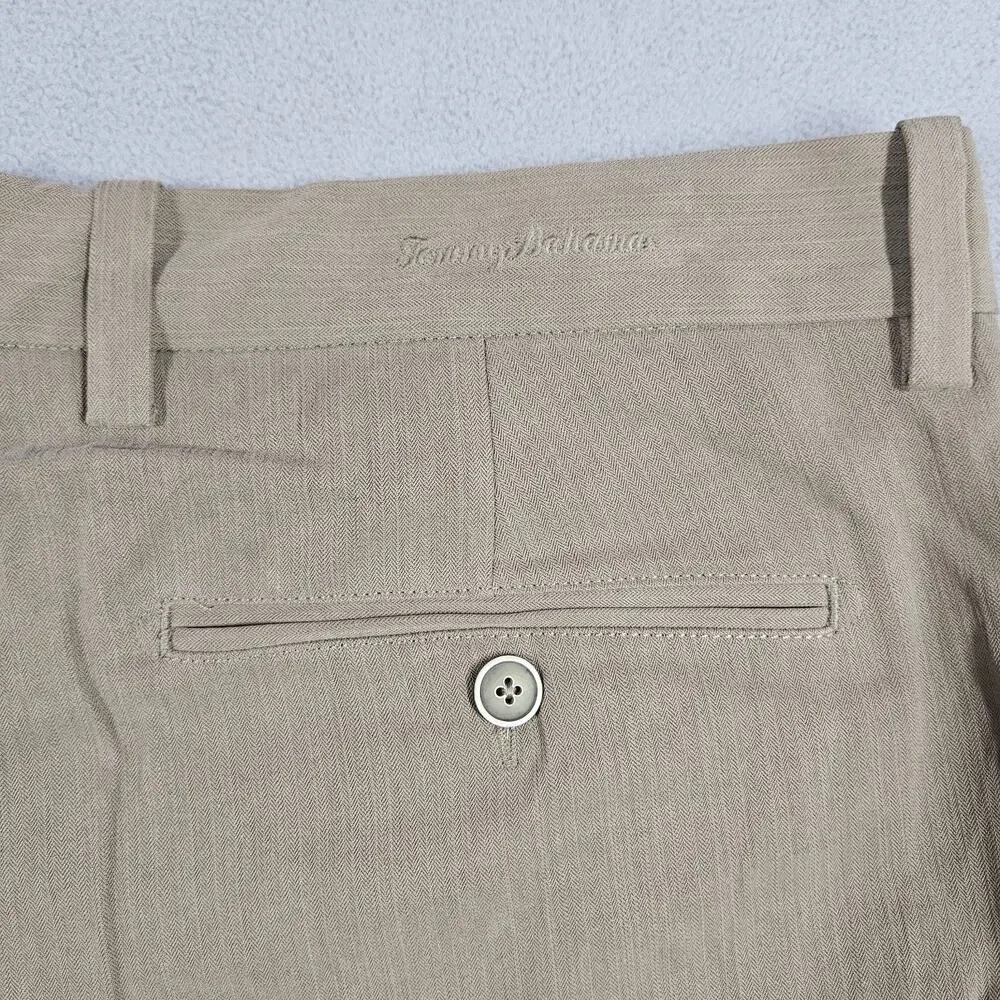 Tommy‎ Bahama Pants Mens 36x32 Silk Rayon Pleated Grayston Caribou Brown NWT